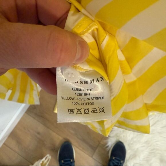 [Harshman Los Angeles] Yellow Striped Quinn Shirt - Size XS - Picture 7 of 7